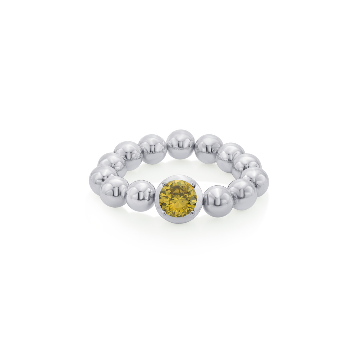 Brahman Flexible Orb Silver Bracelet
