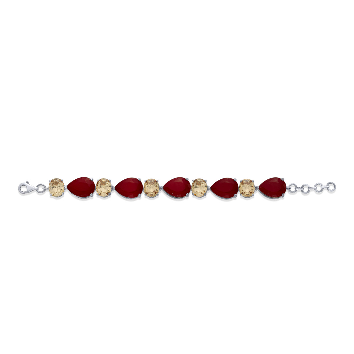 Rockkvan Rosewood Quartz Silver Bracelet