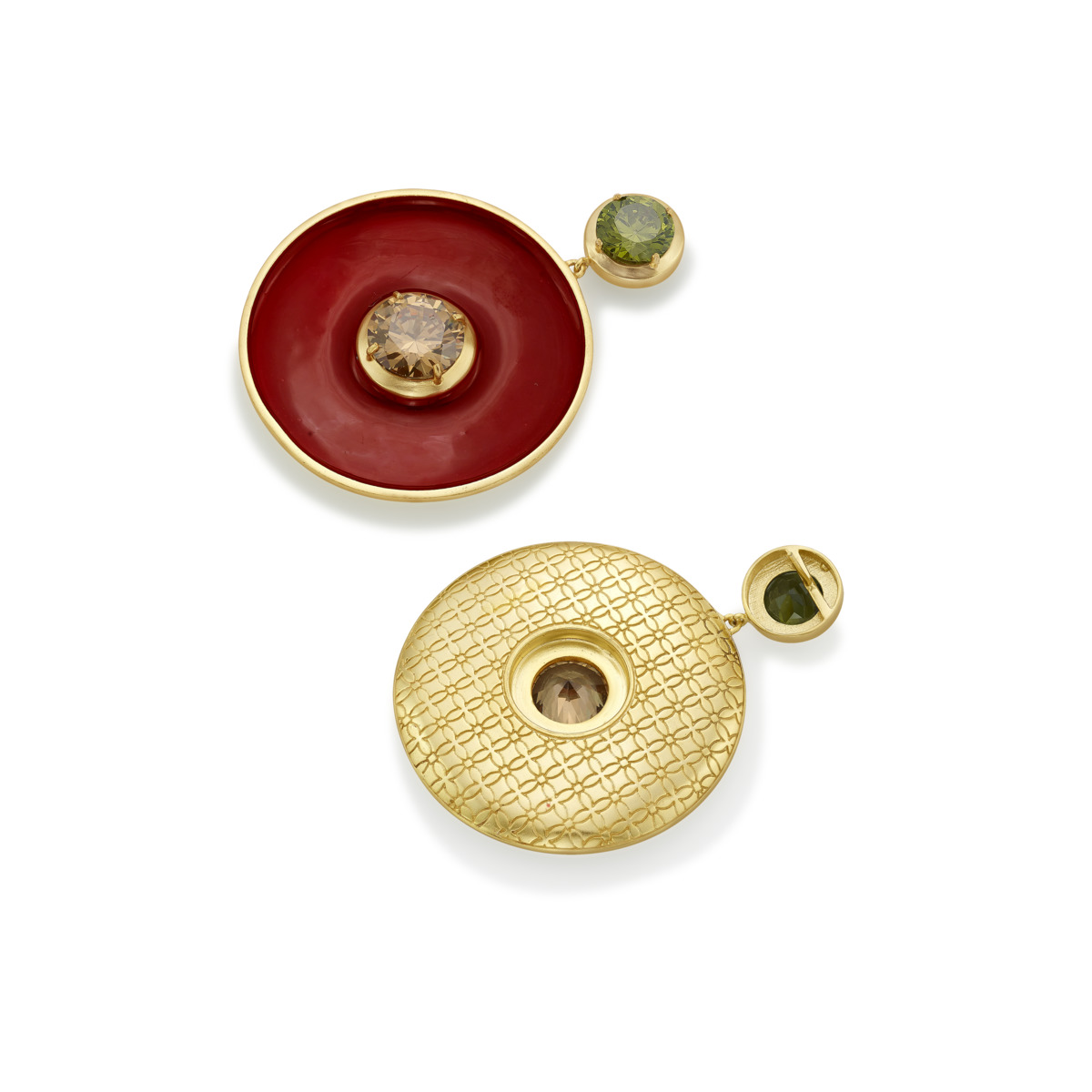 Malhar Red Statement Power Earrings - Image 3
