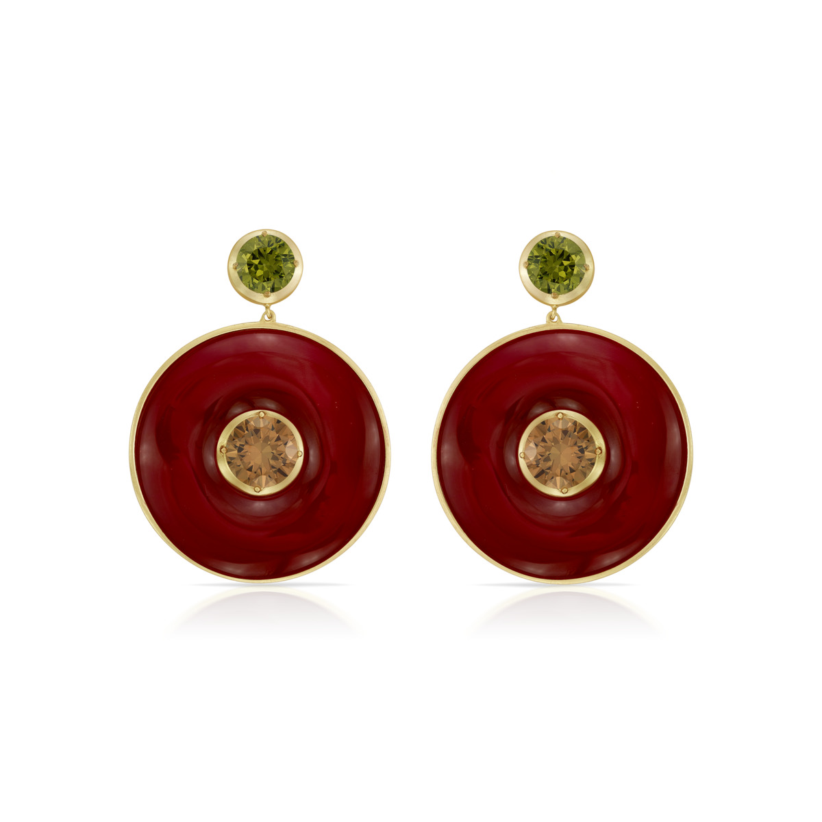 Malhar Red Statement Power Earrings