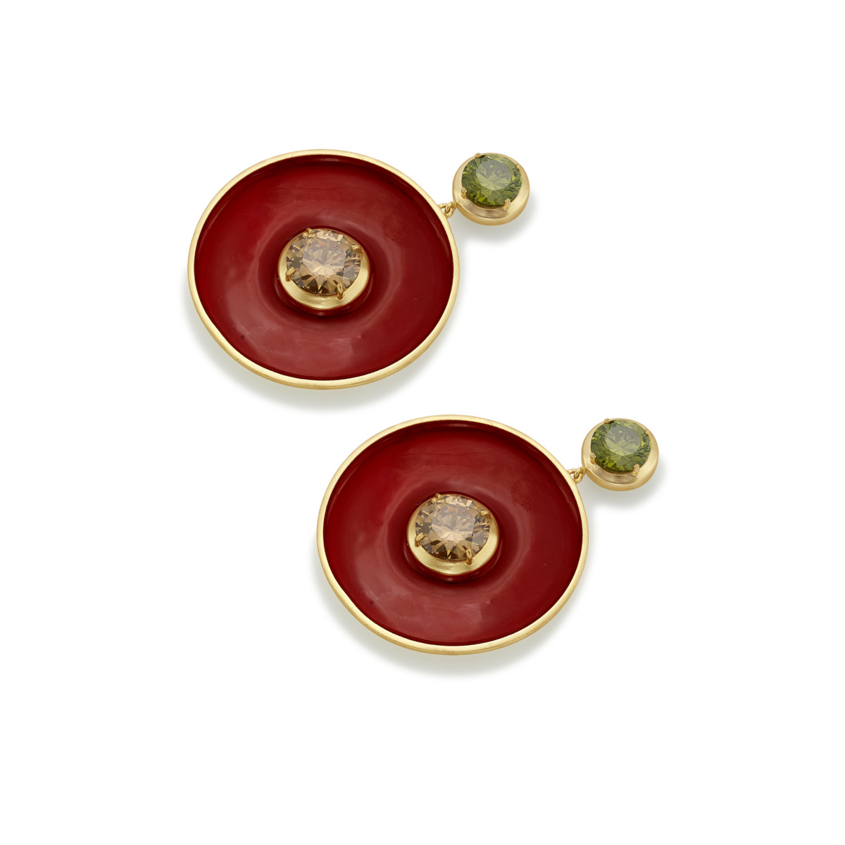 Malhar Red Statement Power Earrings - Image 2