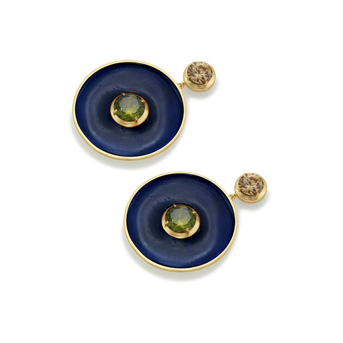 Malhar Blue Statement Wisdom Earrings - Image 2
