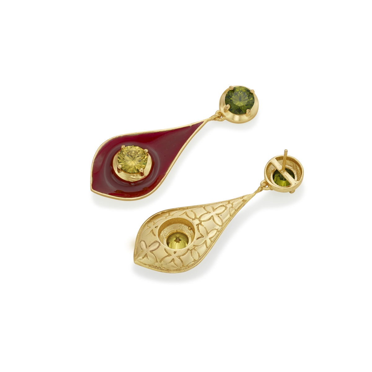 Malhar Raindrop Pear Power Earrings - Image 3