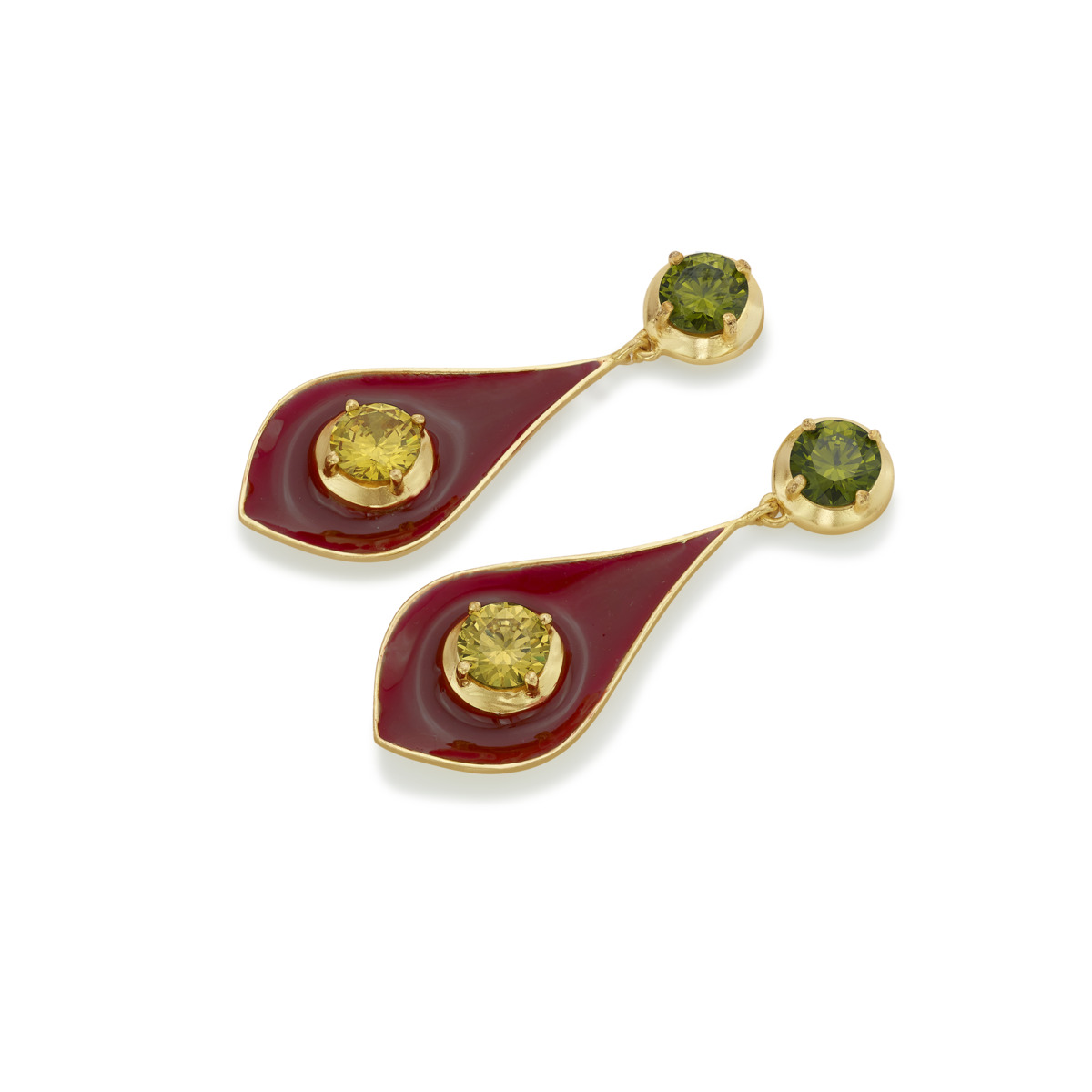 Malhar Raindrop Pear Power Earrings - Image 2