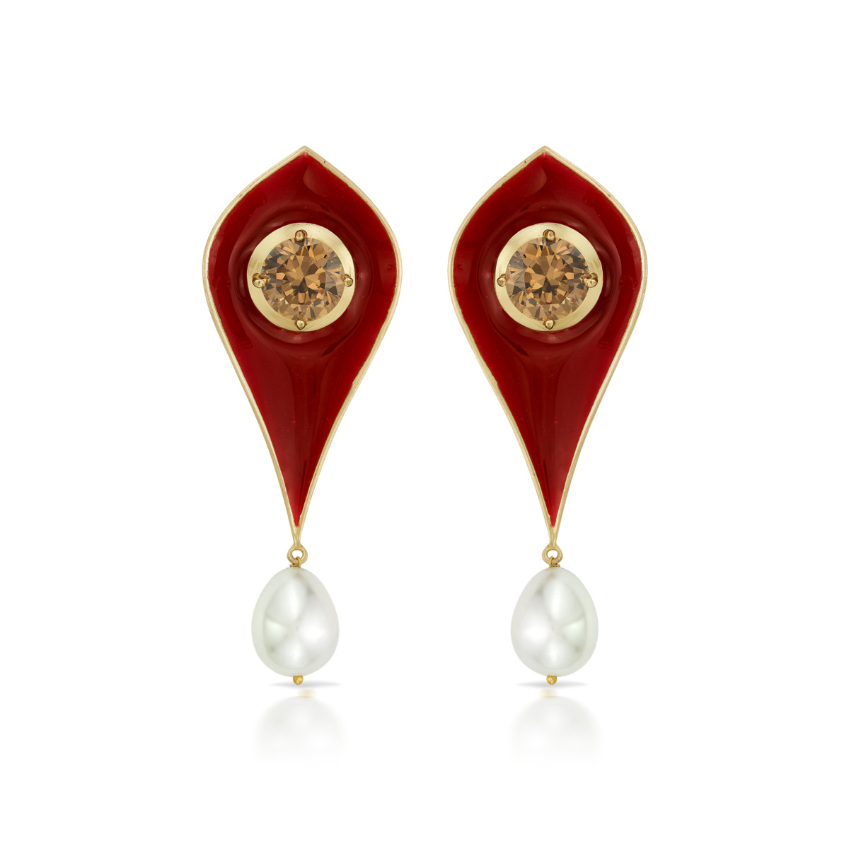 Malhar Pearl Large Raindrop Power Earrings