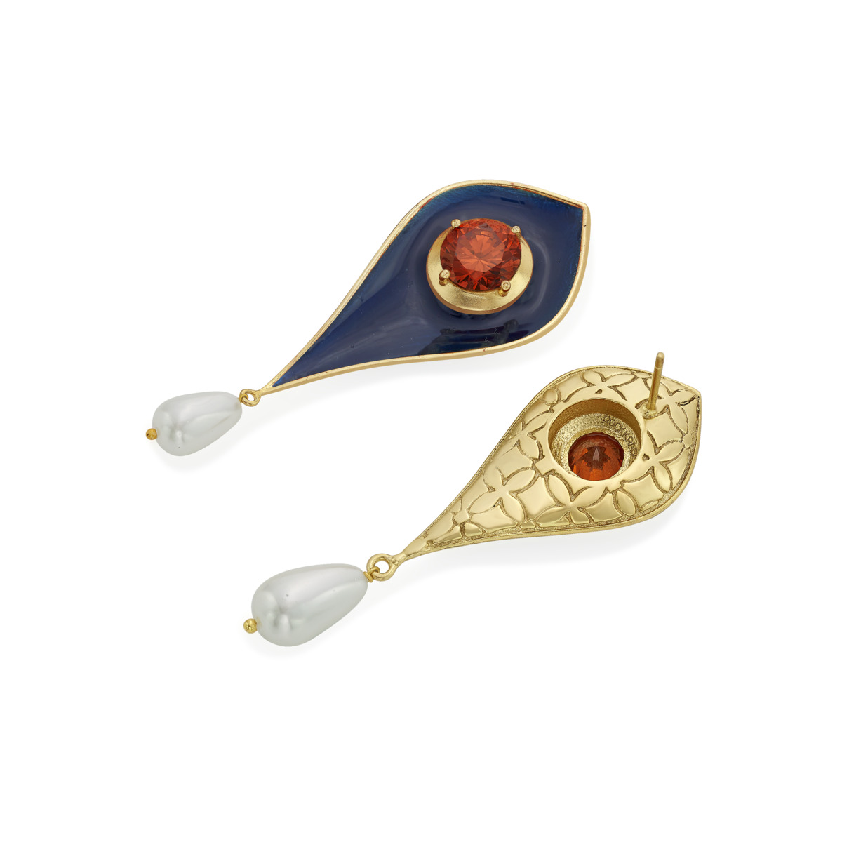 Malhar Pearl Mini Raindrop Wisdom Earrings - Image 3