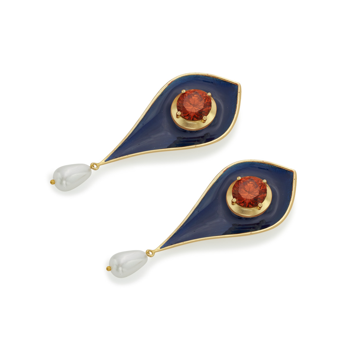 Malhar Pearl Mini Raindrop Wisdom Earrings - Image 2