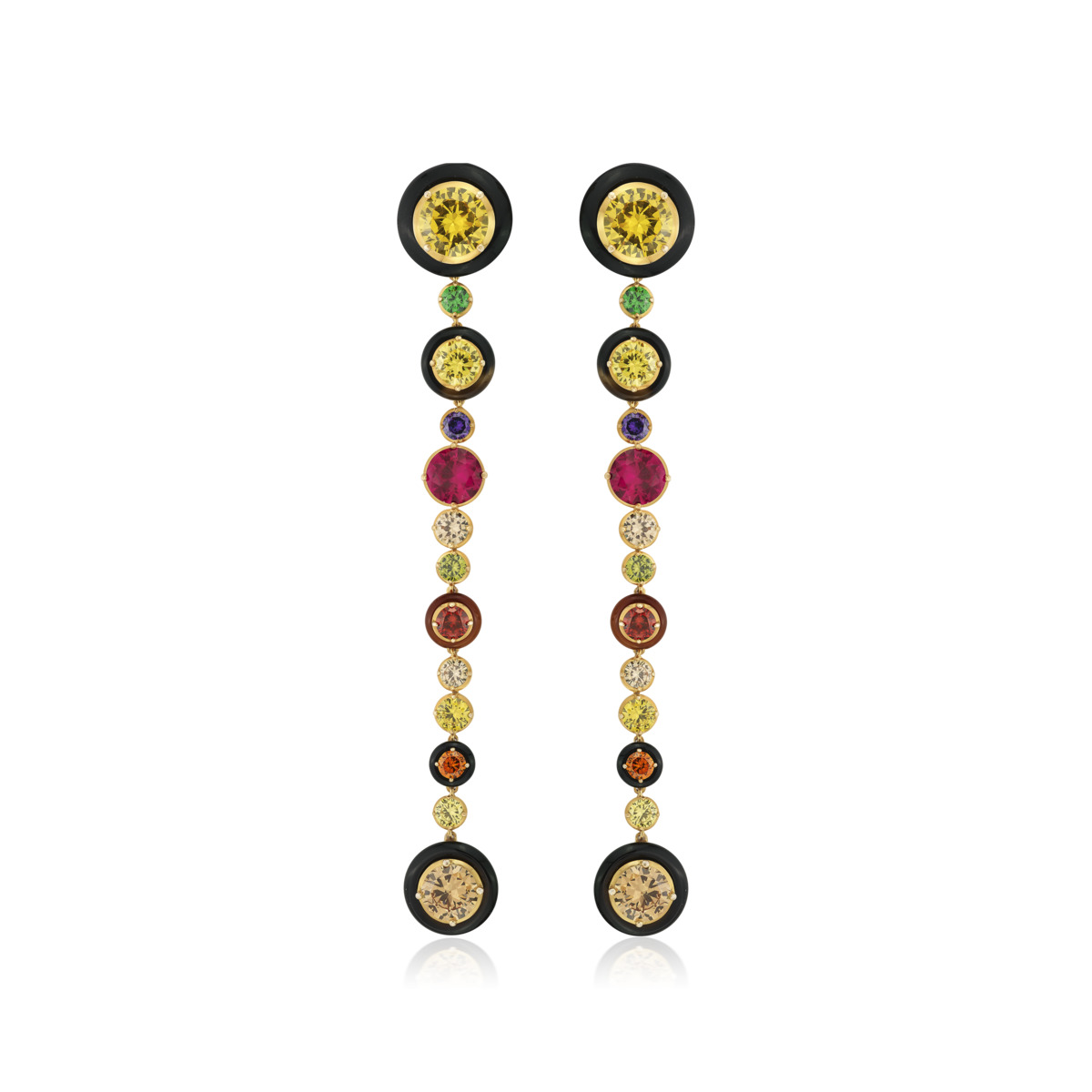 Sargamix Silver Onyx Symphony Earrings