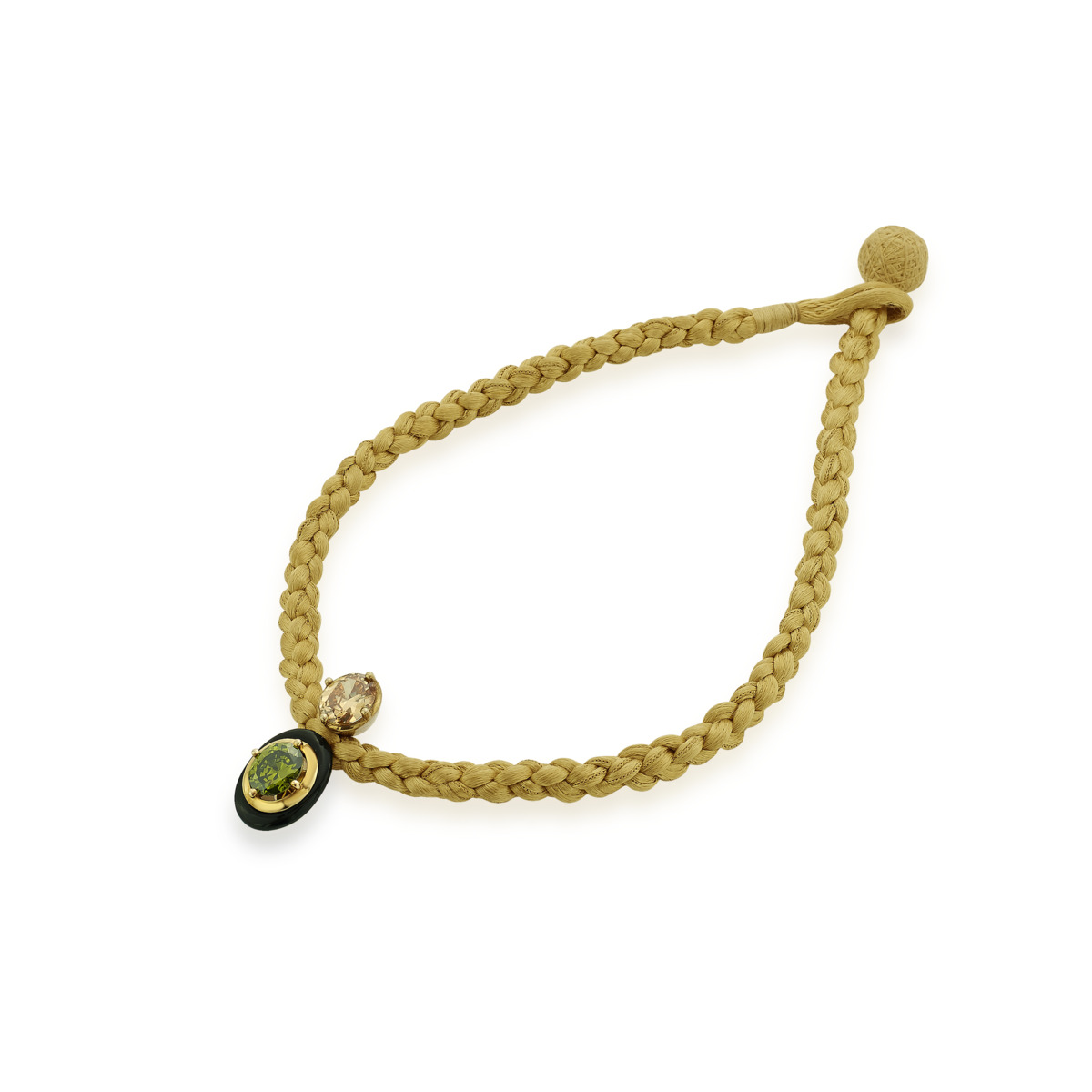 Sargamix Oval Onyx Silver Weave Neckpiece - Image 2