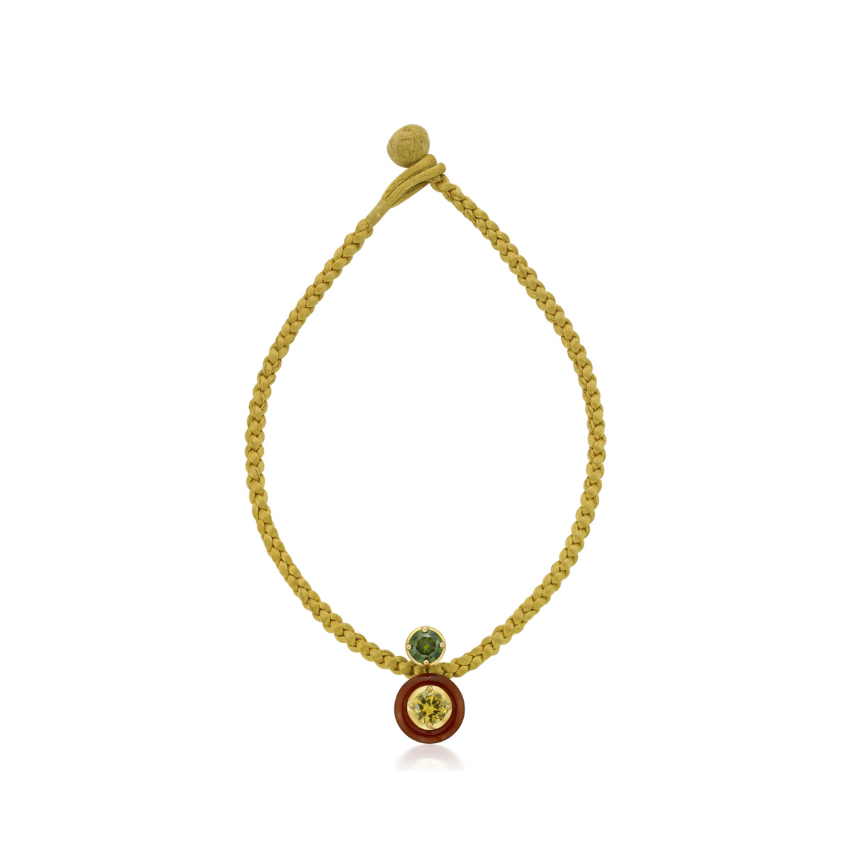 Sargamix Round Onyx Silver Weave Neckpiece