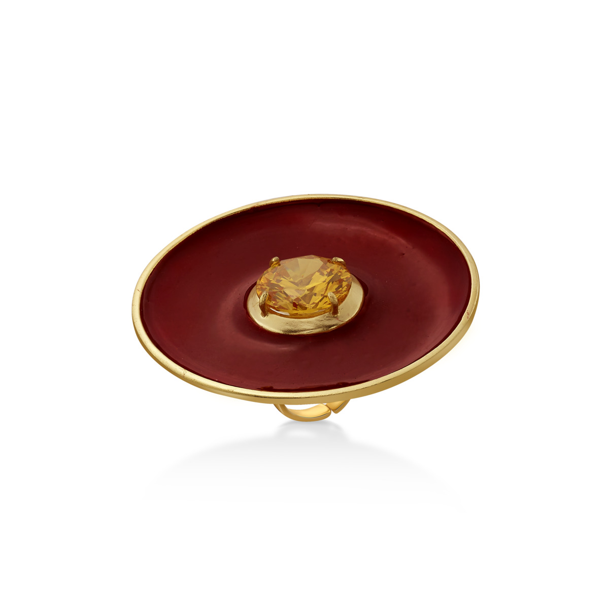 Malhar Red Statement Power Ring - Image 2
