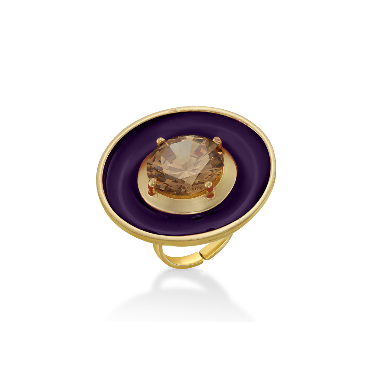 Malhar Royal Purple Chalice Peace Ring - Image 2