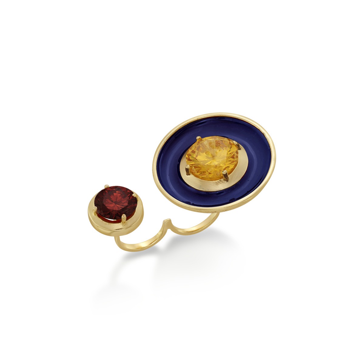 Malhar Blue Chalice Multifinger Wisdom Ring - Image 2