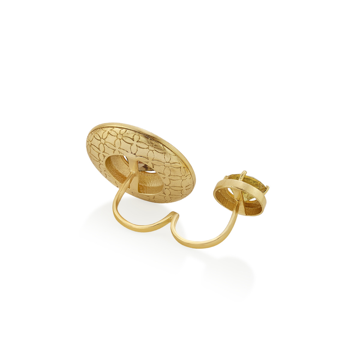 Malhar Red Chalice Multifinger Power Ring - Image 3