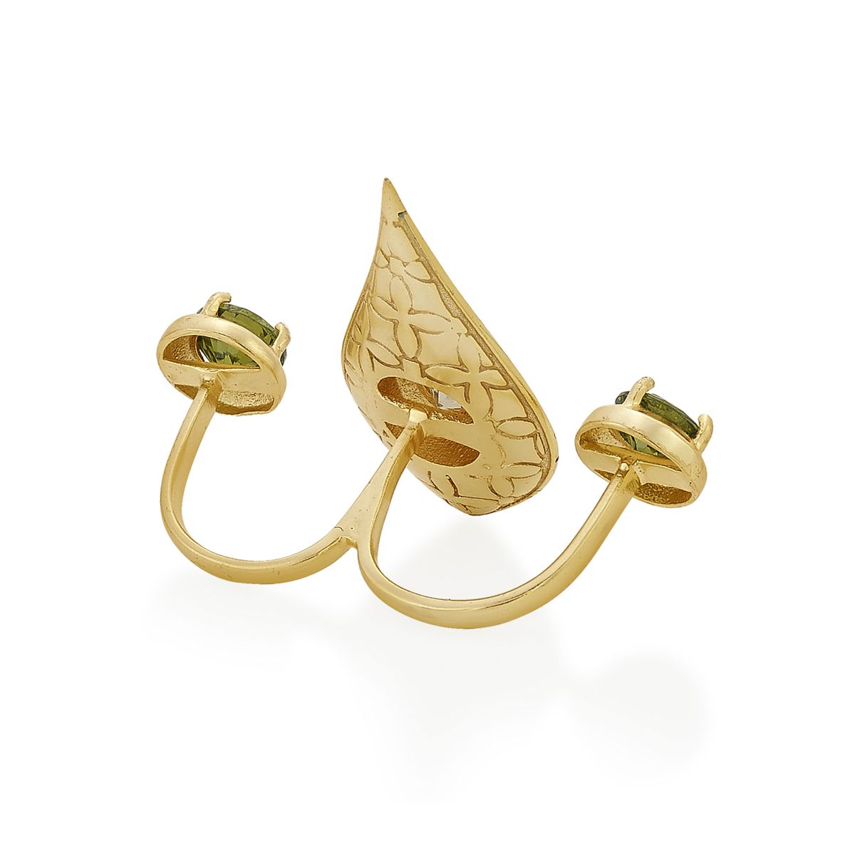 Malhar Blue Raindrop Multifinger Wisdom Ring - Image 3