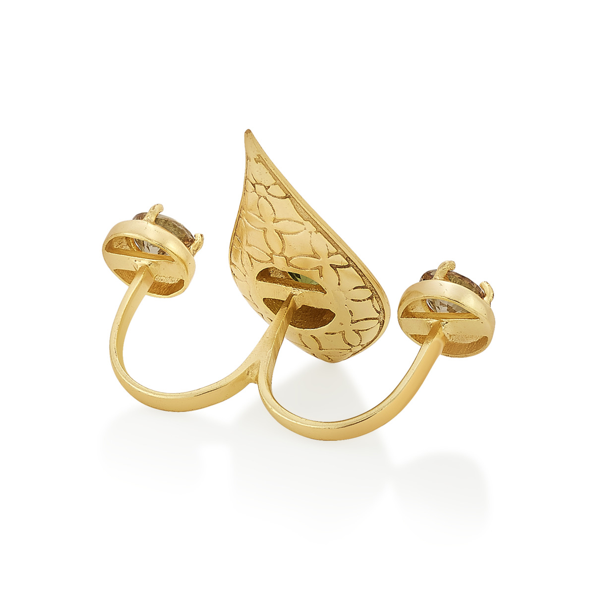 Malhar Red Raindrop Multifinger Power Ring - Image 3
