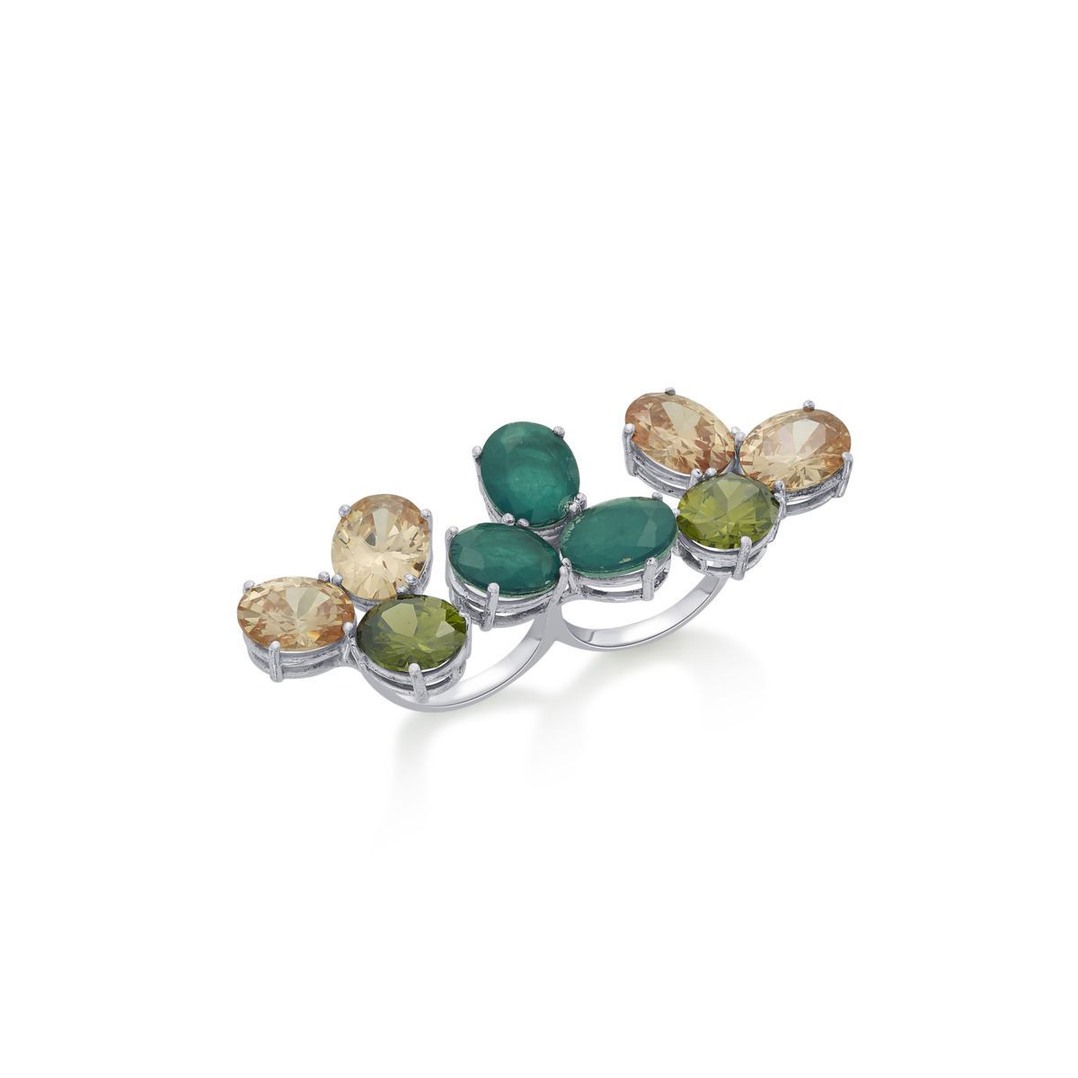 Rockkvan Floral Deodar Silver Ring - Image 2