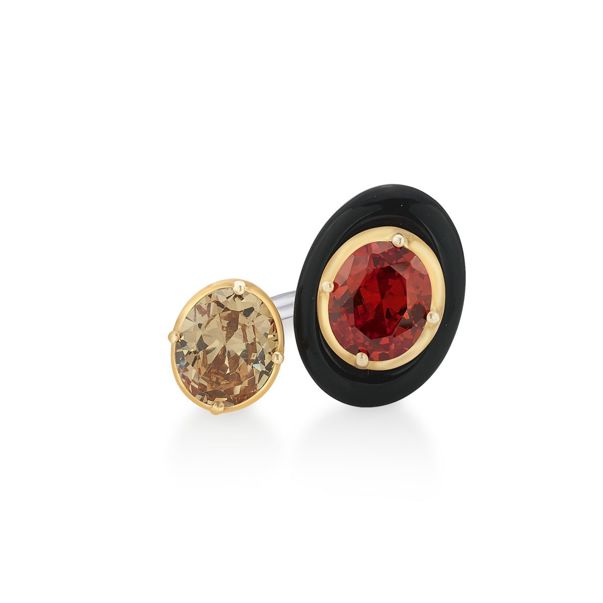 Sargamix Oval Onyx Silver Ring