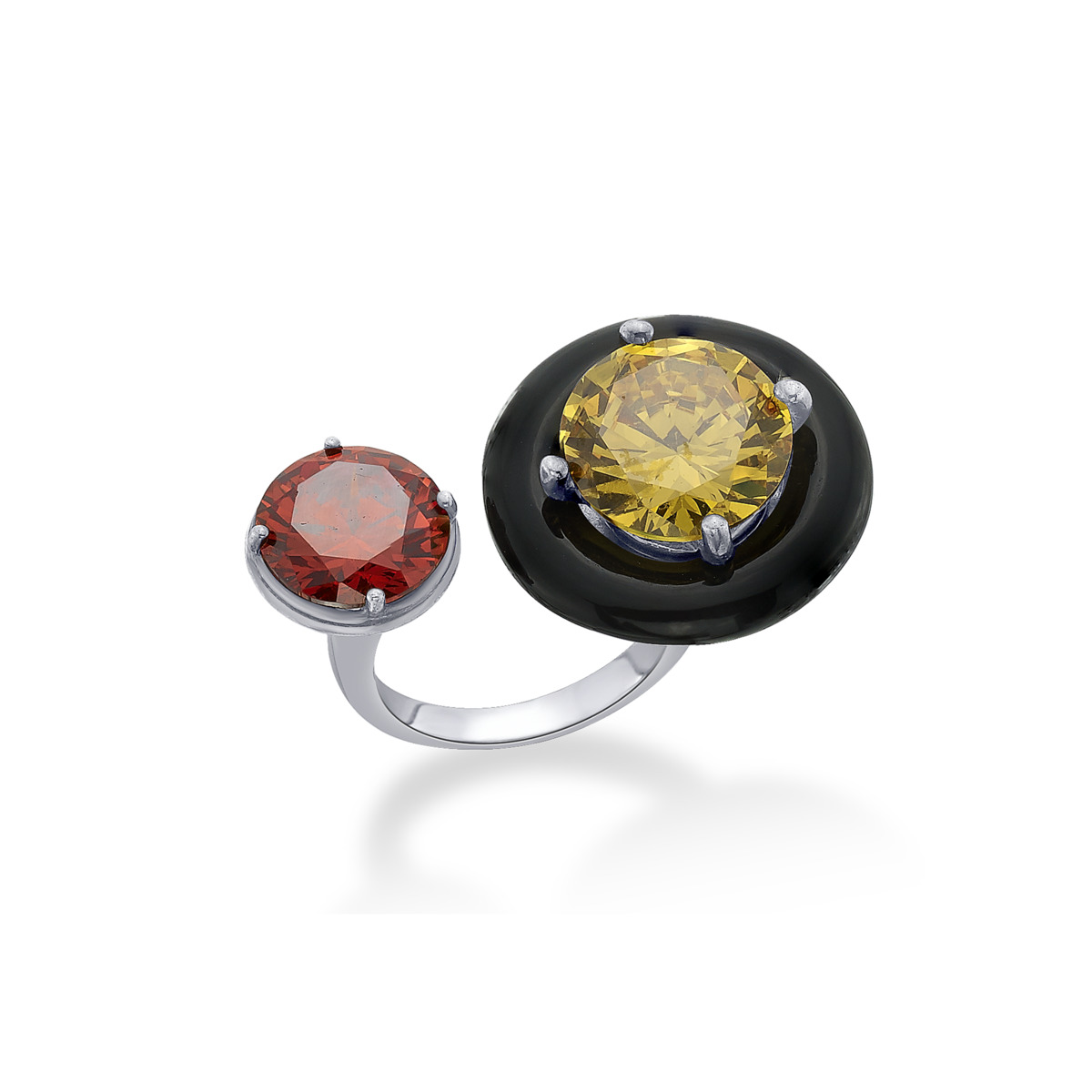 Sargamix Round Onyx Silver Ring - Image 2