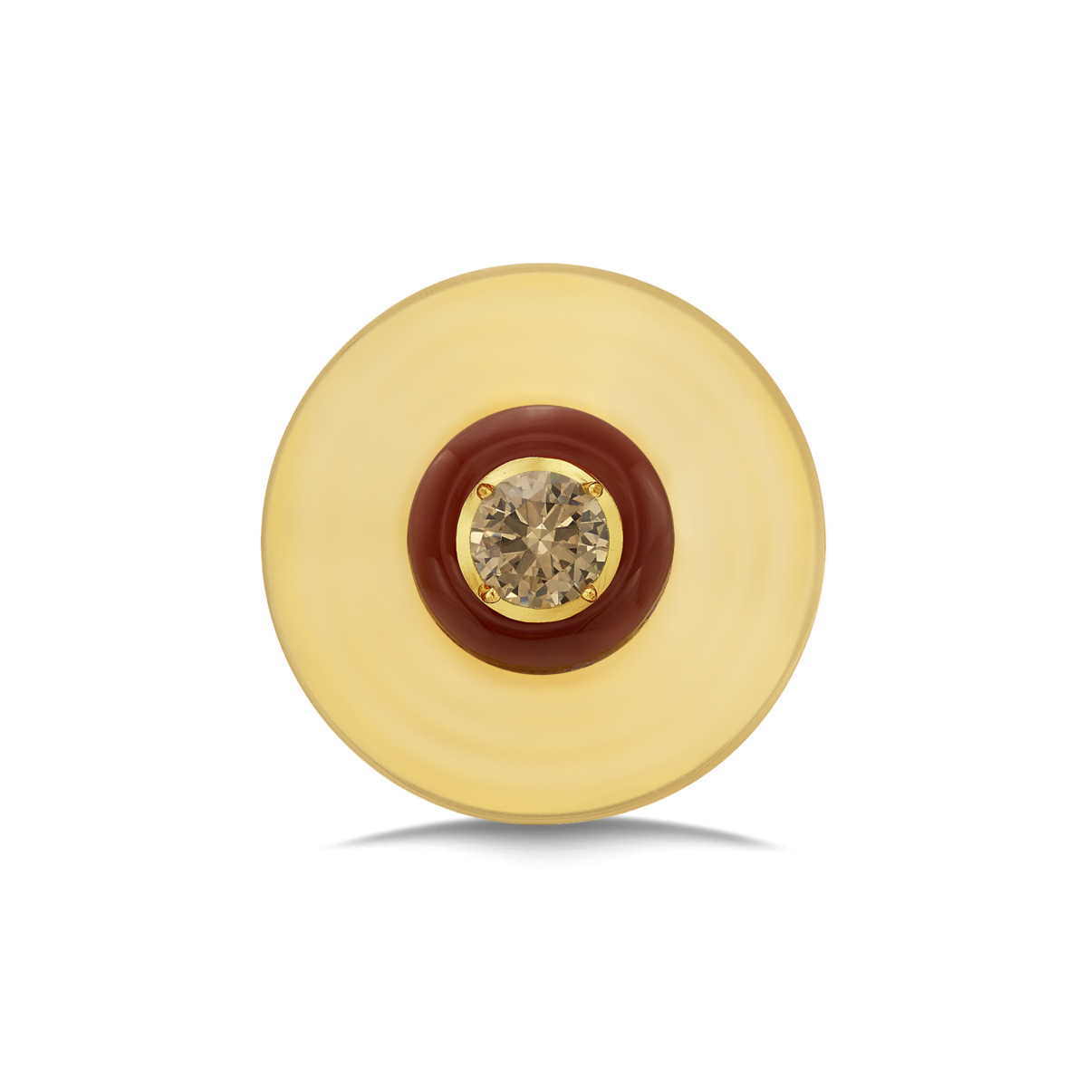 Sargamix Statement Gold Silver Onyx Tabla Ring