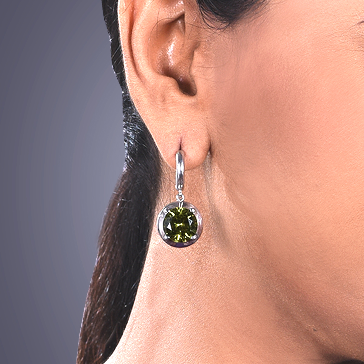 Brahman Quasar CZ Silver Bali Earrings - Image 3